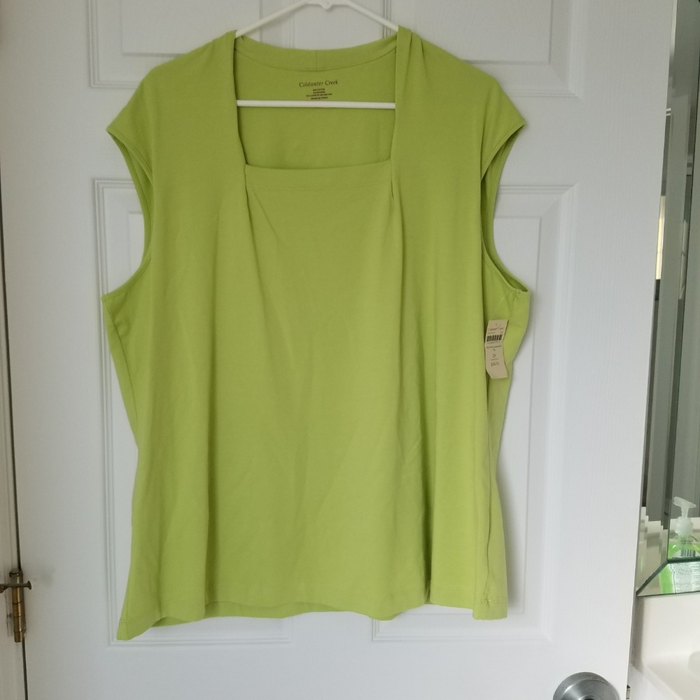 Lime green Coldwater Creek Blouse